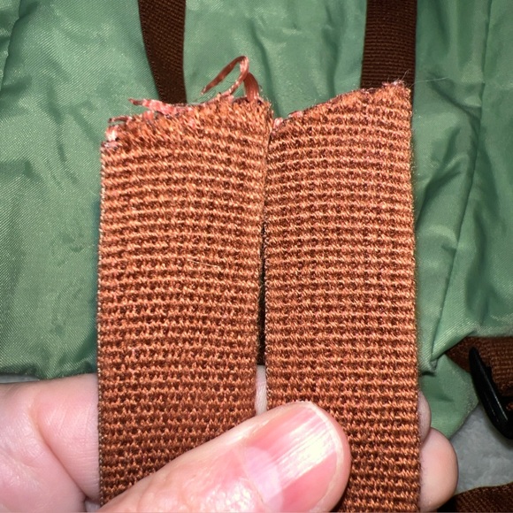 Longchamp Le Pliage Original Foldable Backpack Pretty Green with Brown Leather - Picture 11 of 16